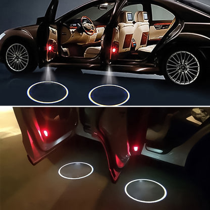 2 PCS LED Ghost Shadow Light, Car Door LED Laser Welcome Decorative Light, Display Logo for Porsche Car Brand(Khaki) - Door Lights by buy2fix | Online Shopping UK | buy2fix