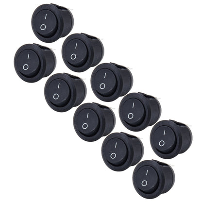 10 PCS Car Auto Universal DIY 3 Pin Round Cap OFF- ON Push Button - In Car by buy2fix | Online Shopping UK | buy2fix