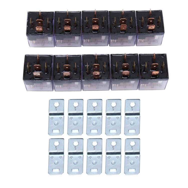 10 PCS JD-1914 80 AMP 12V Waterproof Car Auto Five Plugs Relay - In Car by buy2fix | Online Shopping UK | buy2fix