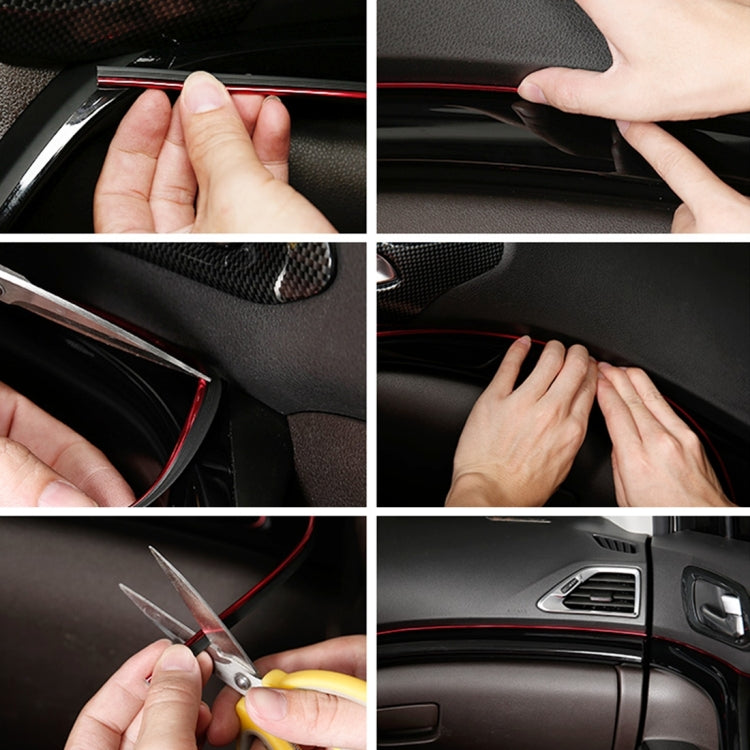 5m Flexible Trim For DIY Automobile Car Interior Exterior Moulding Trim Decorative Line Strip with Film Scraper(Red) - Anti Collision Sticker by buy2fix | Online Shopping UK | buy2fix