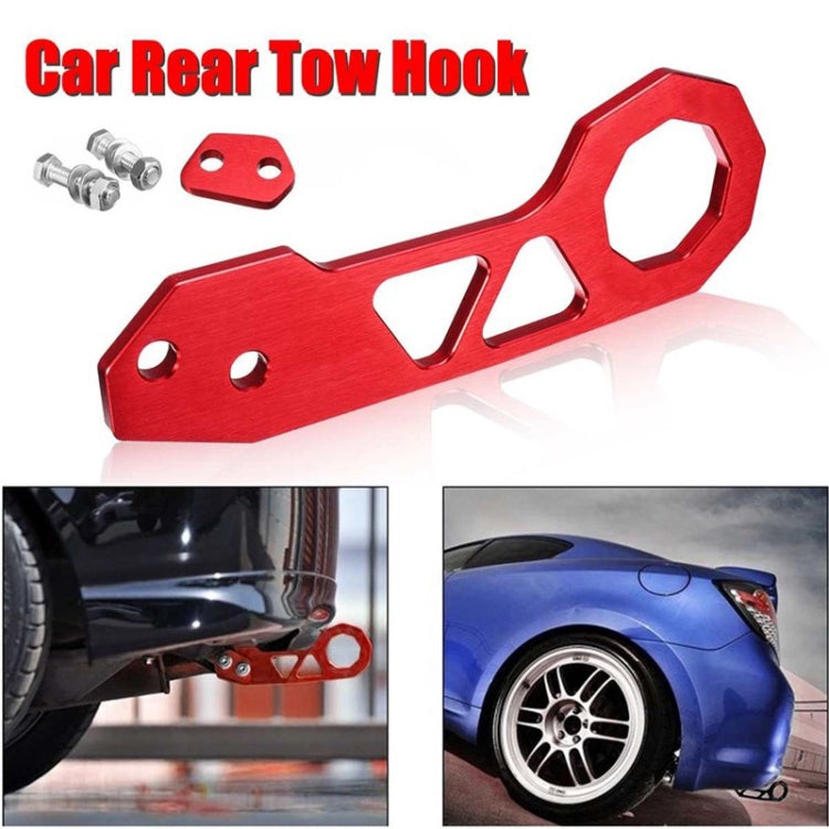 Aluminum Alloy Rear Tow Towing Hook Trailer Ring for Universal Car Auto with 2 x Screw Holes(Red) - In Car by buy2fix | Online Shopping UK | buy2fix