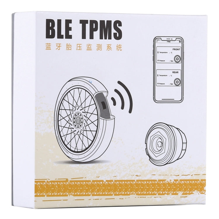 Motorcycle Bluetooth Tire Pressure Monitoring System TPMS Mobile Phone APP Detection 2 External Sensors - In Car by buy2fix | Online Shopping UK | buy2fix