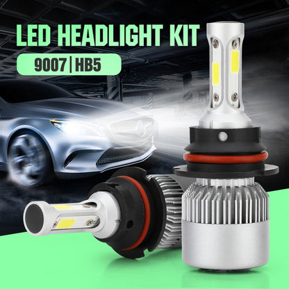 2 PCS S2 9007 / HB5 18W 6000K 1800LM IP65 2 COB LED Car Headlight Lamps, DC 9-30V(Cool White) - In Car by buy2fix | Online Shopping UK | buy2fix