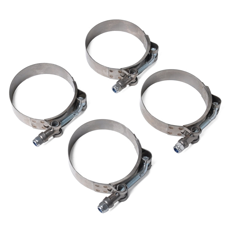 4 PCS Stainless Steel T-Bolt Hose Clamps Pipe Clip Fuel Line Clip, Size: 95-103mm - In Car by buy2fix | Online Shopping UK | buy2fix