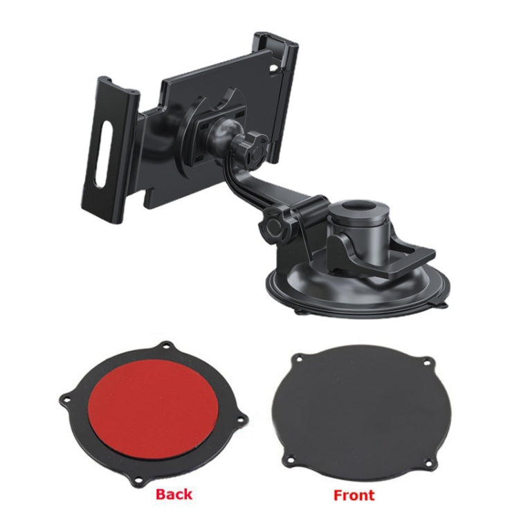 Car Dashboard Tablet Holder PU Suction Cup Windshield Bracket + Tray - In Car by buy2fix | Online Shopping UK | buy2fix