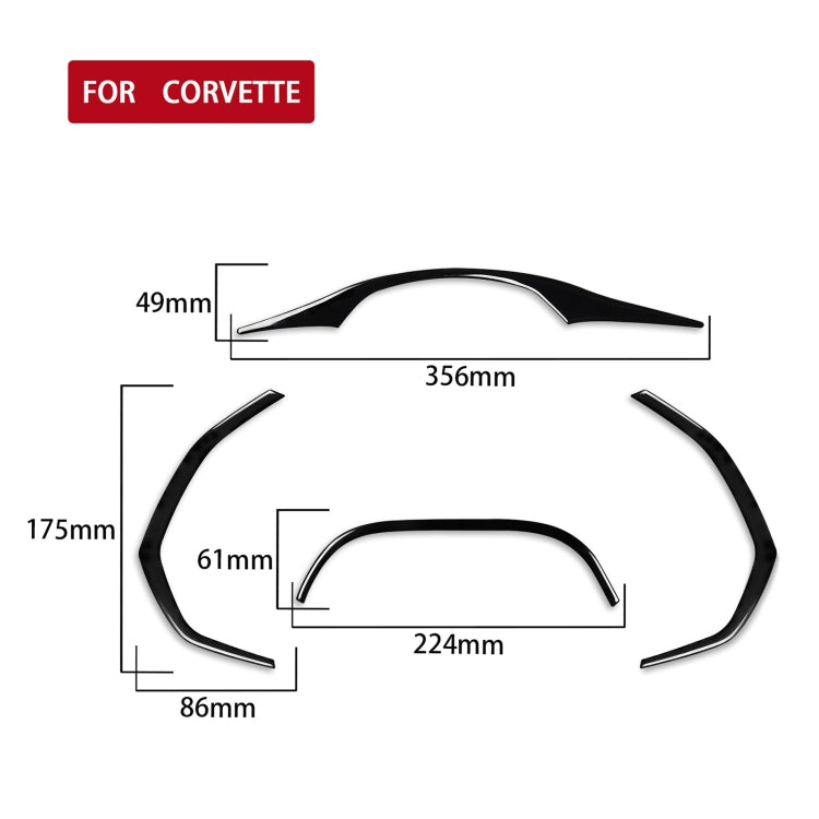 For Chevrolet Corvette C7 2014-2019 4 in 1 Car Dashboard Frame Decorative Sticker, Left Drive - In Car by buy2fix | Online Shopping UK | buy2fix