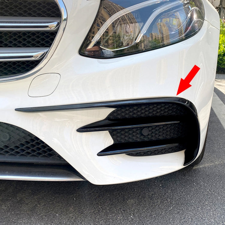 Car Front Wind Knife Decoration Sticker Strip for Mercedes-Benz E Class W213 2016-2020/E200/E260/E300 (Black) - In Car by buy2fix | Online Shopping UK | buy2fix