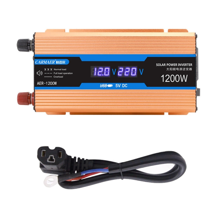 Carmaer 60V to 220V 1200W Car Multi-function Double Digital Display Inverter Household Power Converter - In Car by buy2fix | Online Shopping UK | buy2fix