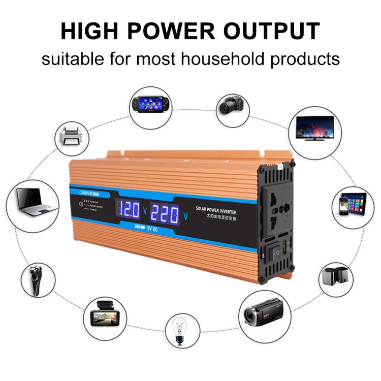 Carmaer 60V to 220V 1200W Car Multi-function Double Digital Display Inverter Household Power Converter - In Car by buy2fix | Online Shopping UK | buy2fix