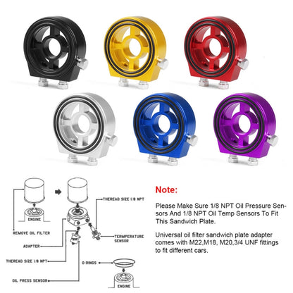 Car Modification Oil Temperature and Oil Pressure Gauge Adapter (Red) - In Car by buy2fix | Online Shopping UK | buy2fix