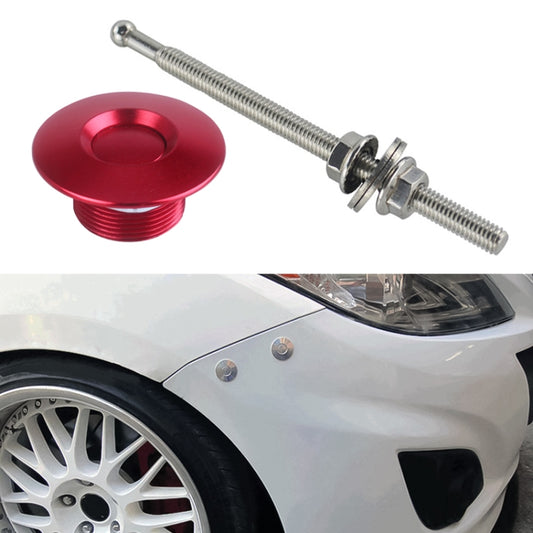 100mm Stainless Steel Quick-pins Push Button Billet Hood Pins Lock Clip Kit(Red) - In Car by buy2fix | Online Shopping UK | buy2fix