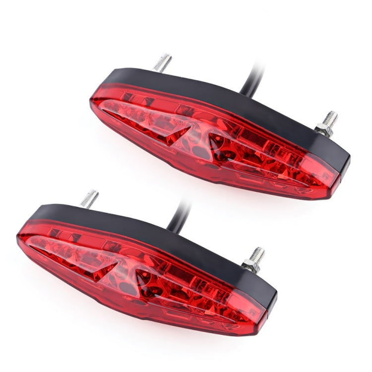 2 PCS KC-WD-NEW-3X Motorcycle LED Brake Light Running Lamp (Red) - In Car by buy2fix | Online Shopping UK | buy2fix