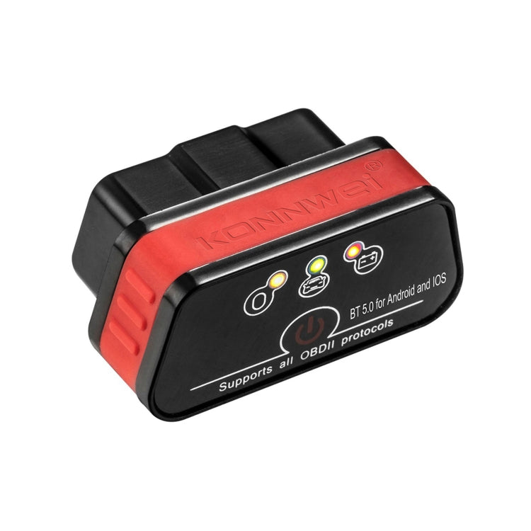 KONNWEI KW901 Android Phone OBD2 Car Bluetooth 5.0 Diagnostic Scan Tools(Red) - Code Readers & Scan Tools by KONNWEI | Online Shopping UK | buy2fix