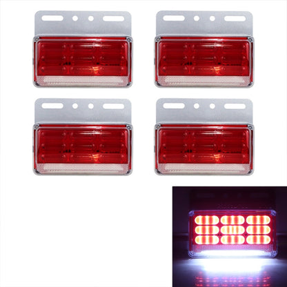 4 PCS ZS-9001 DC24V 9D Waterproof Car / Truck Side Marker Indicator Lights Bulb Lamp (Red Light) - In Car by buy2fix | Online Shopping UK | buy2fix
