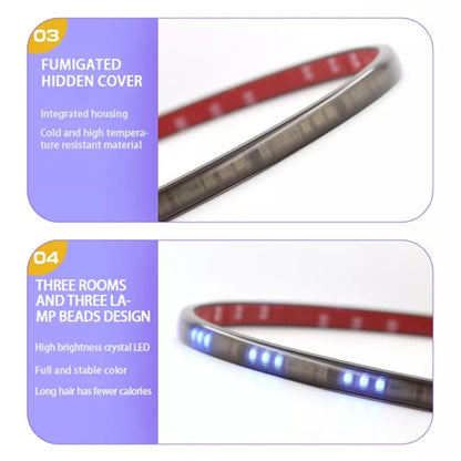 S12-120CM 120cm DC12V-24V Car Rear LED RGB Daytime Running Lights Strip Colorful Lamp - In Car by buy2fix | Online Shopping UK | buy2fix