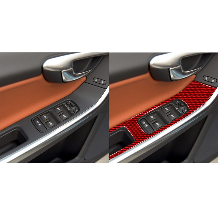 Car Window Lift Decorative Sticker for Volvo V60 2010-2017, Left and Right Drive (Red) - In Car by buy2fix | Online Shopping UK | buy2fix