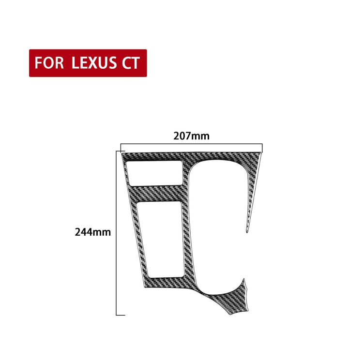 Car Carbon Fiber Central Control Panel Decorative Sticker for Lexus CT 2011-2017, Right Drive - In Car by buy2fix | Online Shopping UK | buy2fix