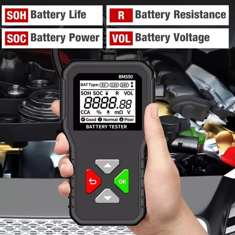 BM550 6V / 12V / 24V 3 in 1 Battery Tester Analyzer Battery Life Detector - In Car by buy2fix | Online Shopping UK | buy2fix