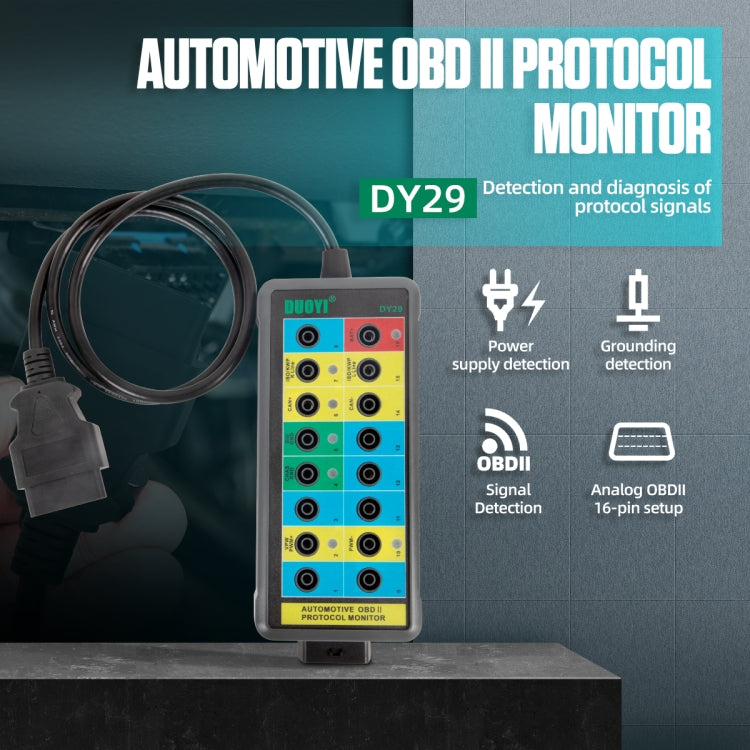 DUOYI DY29 Car OBD2 Diagnostic Protocol Detector Tester - Code Readers & Scan Tools by DUOYI | Online Shopping UK | buy2fix