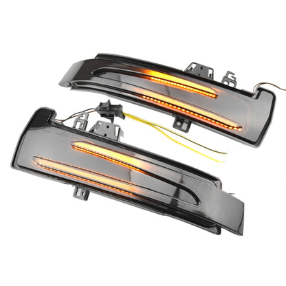 1 Pair For Mercedes-Benz A Class W176 2013-2017 Car Dynamic LED Turn Signal Light Rearview Mirror Flasher Water Blinker (Transparent Black) - In Car by buy2fix | Online Shopping UK | buy2fix