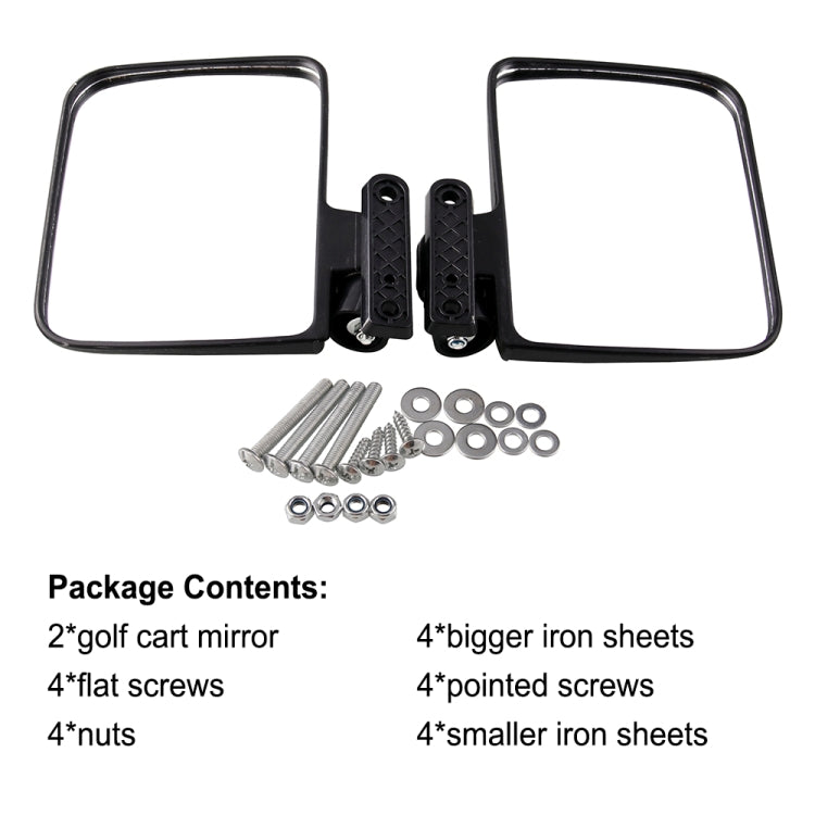 Side Mirror Rear View Mirror for Golf Carts -  by buy2fix | Online Shopping UK | buy2fix