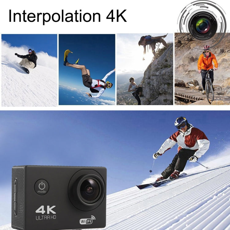 F60 2.0 inch Screen 170 Degrees Wide Angle WiFi Sport Action Camera Camcorder with Waterproof Housing Case, Support 64GB Micro SD Card(Silver) - DJI & GoPro Accessories by buy2fix | Online Shopping UK | buy2fix