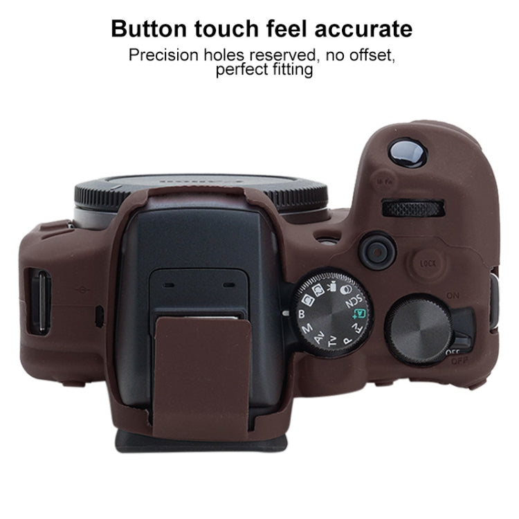 For Canon EOS R10 Soft Silicone Protective Case (Coffee) - Camera Accessories by buy2fix | Online Shopping UK | buy2fix