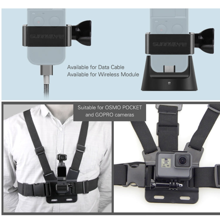 Sunnylife OP-Q9201 Elastic Adjustable Body Chest Straps Belt with Metal Adapter for DJI OSMO Pocket - DJI & GoPro Accessories by Sunnylife | Online Shopping UK | buy2fix