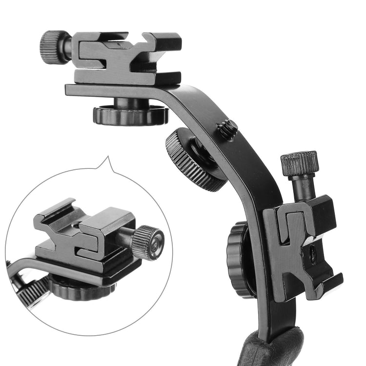 L-Shaped Aluminum Flash Bracket Camera Holder(Black) - Camera Accessories by buy2fix | Online Shopping UK | buy2fix