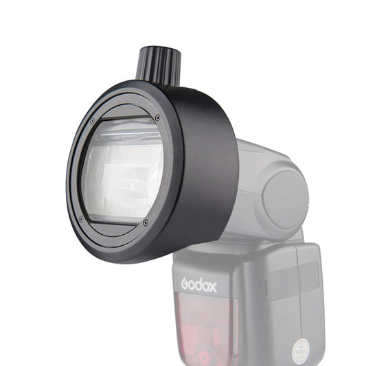 Godox S-R1 Flash Speedlite Round Shape Adapter for Godox TT685 / V860II / V350 / TT600(Black) - Camera Accessories by Godox | Online Shopping UK | buy2fix