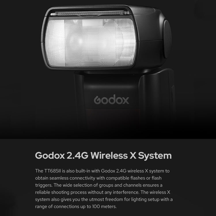 Godox TT685II-O 2.4GHz Wireless TTL HSS 1/8000s Flash Speedlite for Olympus (Black) - Camera Accessories by Godox | Online Shopping UK | buy2fix