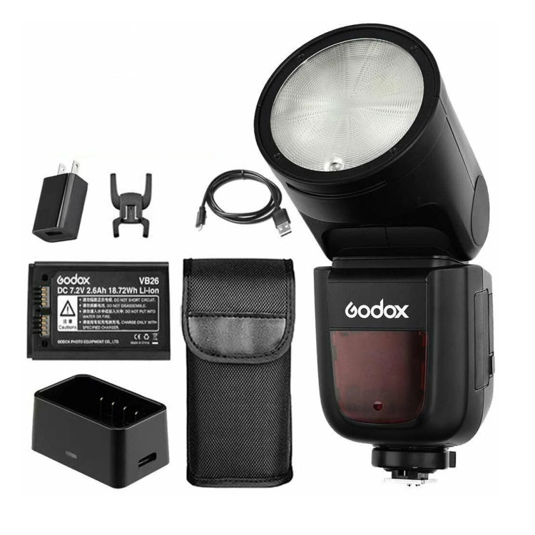 Godox V1O Round Head TTL Flash Speedlite for Olympus (Black) - Shoe Mount Flashes by Godox | Online Shopping UK | buy2fix