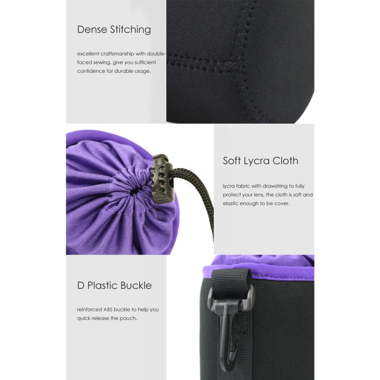 4 in 1 SLR Camera Lens Bag Micro Single Lens Bag Lens Inner Bile Bag Waterproof Protective Case Plus Velvet Thickening (Purple) - Camera Accessories by buy2fix | Online Shopping UK | buy2fix