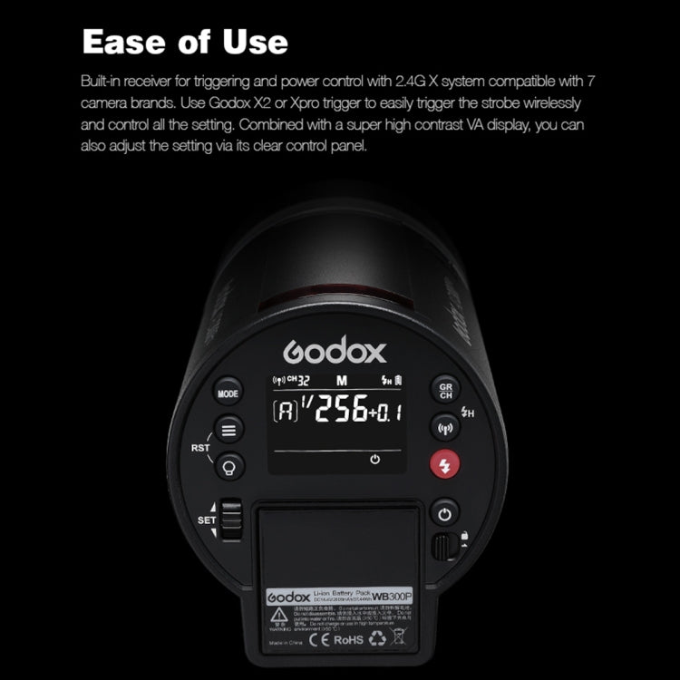 Godox  AD300 Pro 300Ws TTL HSS Pocket Flash Outdoor Speedlite Light &#8203;Kits(EU Plug) - Camera Accessories by Godox | Online Shopping UK | buy2fix