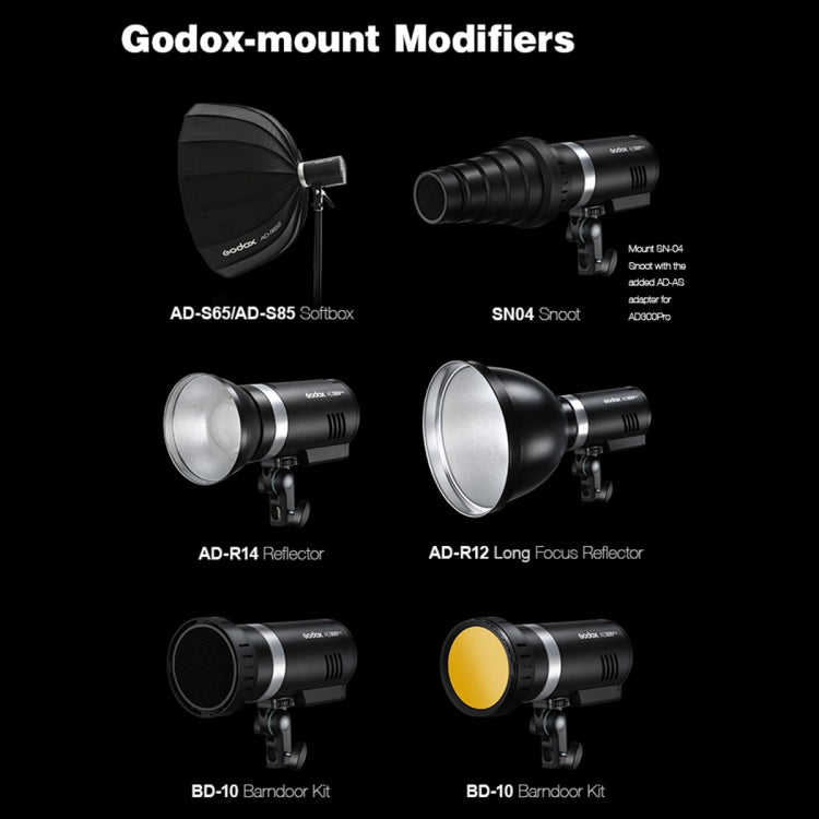 Godox  AD300 Pro 300Ws TTL HSS Pocket Flash Outdoor Speedlite Light &#8203;Kits(EU Plug) - Camera Accessories by Godox | Online Shopping UK | buy2fix