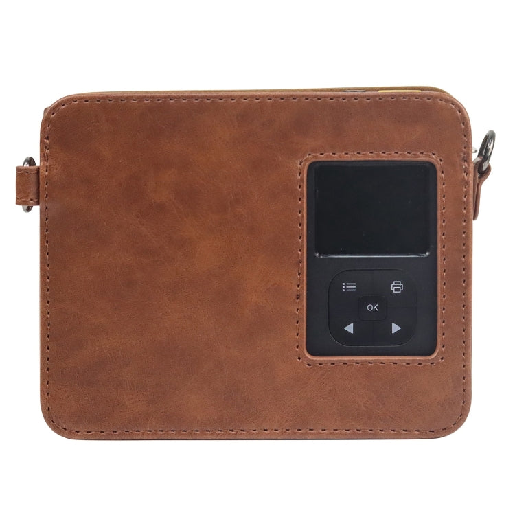 For Kodak Mini Shot 3 Square Retro / C300R instax Full Body Camera PU Leather Case Bag with Strap(Brown) - Camera Accessories by buy2fix | Online Shopping UK | buy2fix