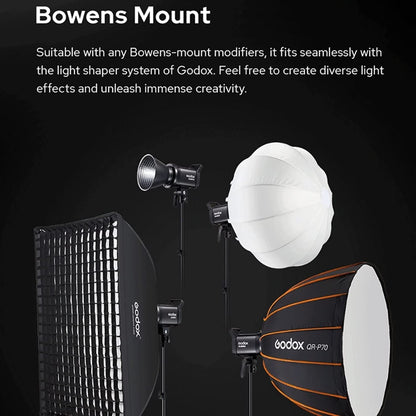 Godox SL60IIBi 75W Bi-Color 2800K-6500K LED Video Light(EU Plug) - Shoe Mount Flashes by Godox | Online Shopping UK | buy2fix