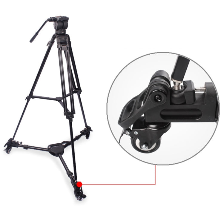 Fotopro DW60 Aluminium Alloy Camera Big Foot Wheel Tripod Pulley Base (Black) - Other Accessories by Fotopro | Online Shopping UK | buy2fix