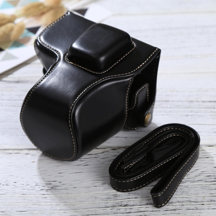 Full Body Camera PU Leather Case Bag with Strap for Olympus EPL7 / EPL8 (Black) - Camera Accessories by buy2fix | Online Shopping UK | buy2fix