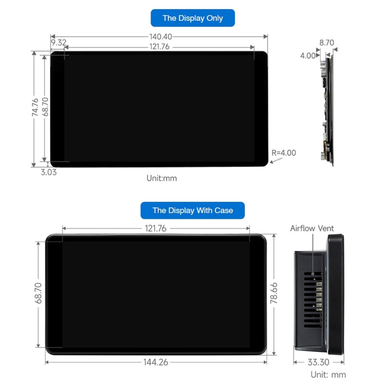 Waveshare 5.5 inch 1440 x 2560 2K Capacitive Touch LCD Display IPS Screen for Raspberry Pi , HDMI Interface - Modules Expansions Accessories by WAVESHARE | Online Shopping UK | buy2fix