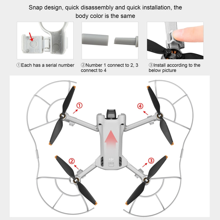 STARTRC Drone Propeller Protective Guard Anti-collision Ring for DJI Mini 3 Pro (Grey) - DJI & GoPro Accessories by STARTRC | Online Shopping UK | buy2fix