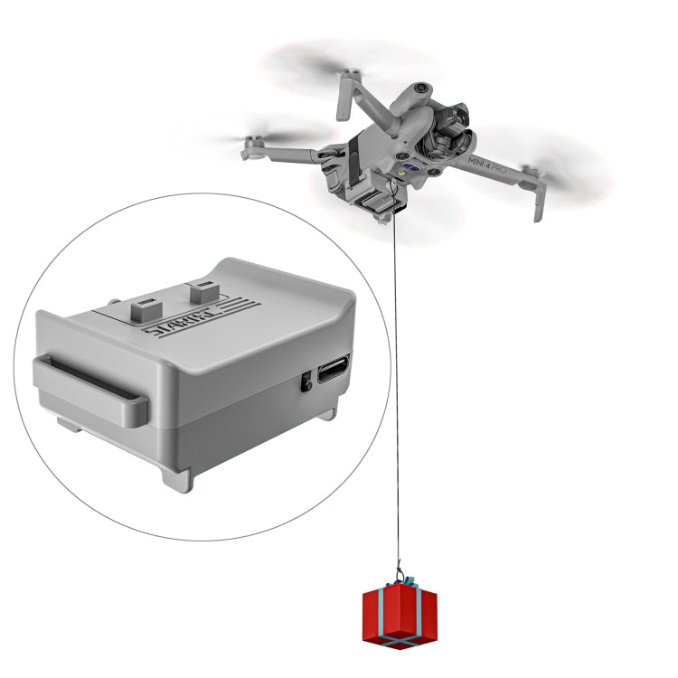 For DJI Mini 4 Pro STARTRC Magnetic Air-Dropping System Thrower Parabolic Bracket (Grey) - Holder Series by STARTRC | Online Shopping UK | buy2fix