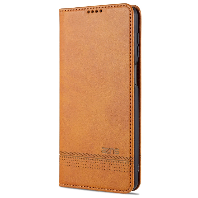 For Xiaomi Redmi Note 9 Pro / Note 9s AZNS Magnetic Calf Texture Horizontal Flip Leather Case with Card Slots & Holder & Wallet(Light Brown) - Xiaomi Cases by AZNS | Online Shopping UK | buy2fix