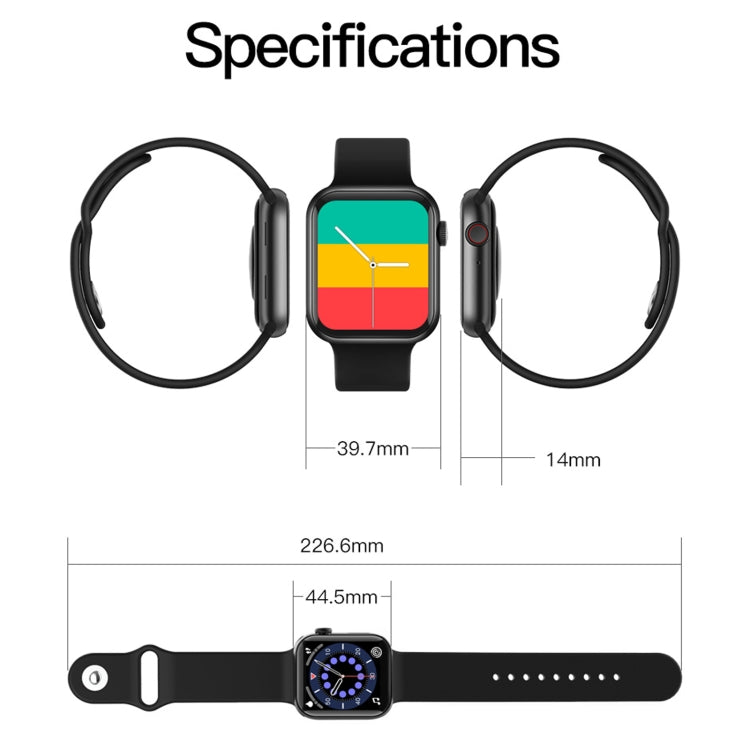 T500+ 1.75 inch IPS Screen IP67 Waterproof Smart Watch, Support Sleep Monitor / Heart Rate Monitor / Bluetooth Call, Style:Solo Loop Strap(White) - Smart Wear by buy2fix | Online Shopping UK | buy2fix