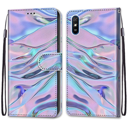 For Xiaomi Redmi 9A Coloured Drawing Cross Texture Horizontal Flip PU Leather Case with Holder & Card Slots & Wallet & Lanyard(Fluorescent Water Texture) - Xiaomi Cases by buy2fix | Online Shopping UK | buy2fix