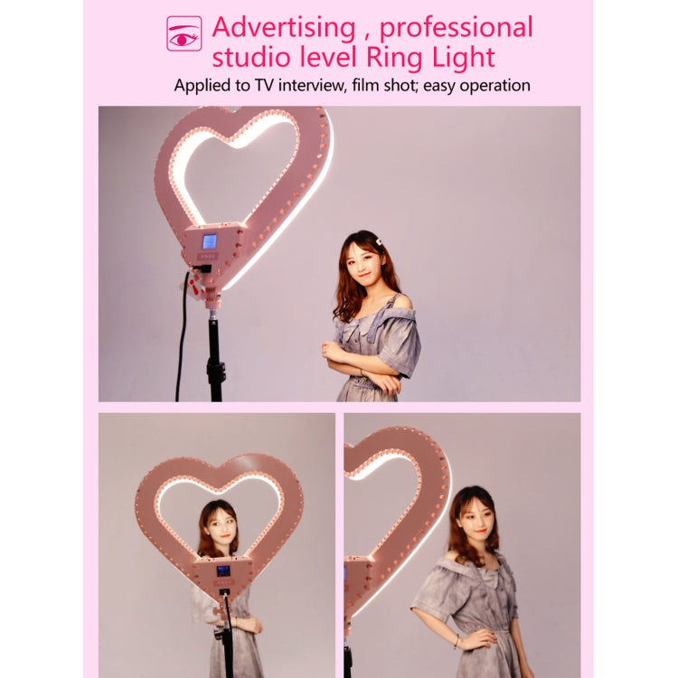 RK51 51cm Heart Shape Live Broadcast Beauty Ring Selfie Fill Light without Tripod - Consumer Electronics by buy2fix | Online Shopping UK | buy2fix