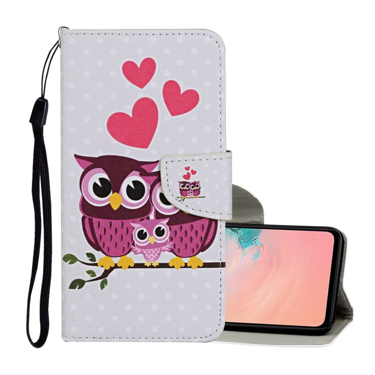 For Samsung Galaxy A02s(EU Edition) Colored Drawing Pattern Horizontal Flip Leather Case with Holder & Card Slots & Wallet & Lanyard(Owl Family) - Galaxy Phone Cases by ViLi | Online Shopping UK | buy2fix