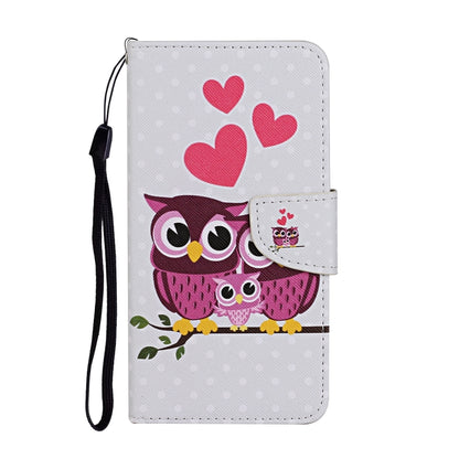 For Samsung Galaxy A02s(EU Edition) Colored Drawing Pattern Horizontal Flip Leather Case with Holder & Card Slots & Wallet & Lanyard(Owl Family) - Galaxy Phone Cases by ViLi | Online Shopping UK | buy2fix