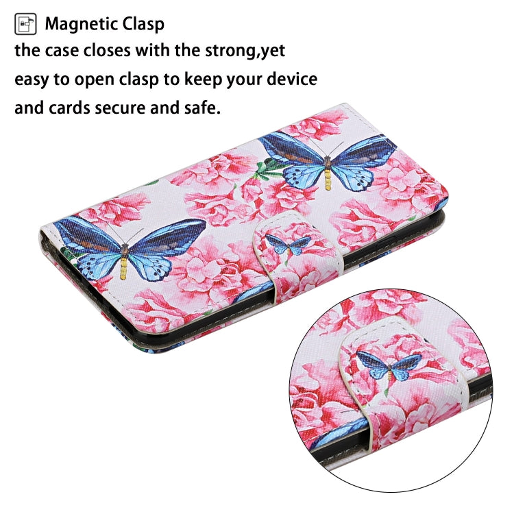 For Samsung Galaxy A12 Colored Drawing Pattern Horizontal Flip Leather Case with Holder & Card Slots & Wallet & Lanyard(Dragonfly Flower) - Samsung Accessories by buy2fix | Online Shopping UK | buy2fix