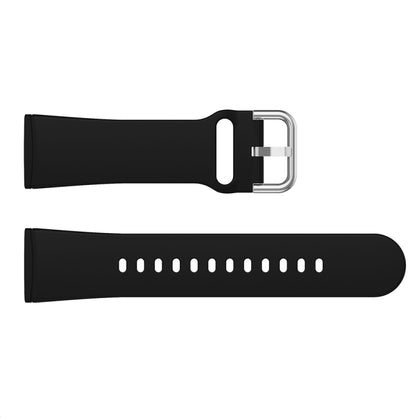 For Fitbit Versa 3 Silicone Watch Band(Black) - Smart Wear by buy2fix | Online Shopping UK | buy2fix